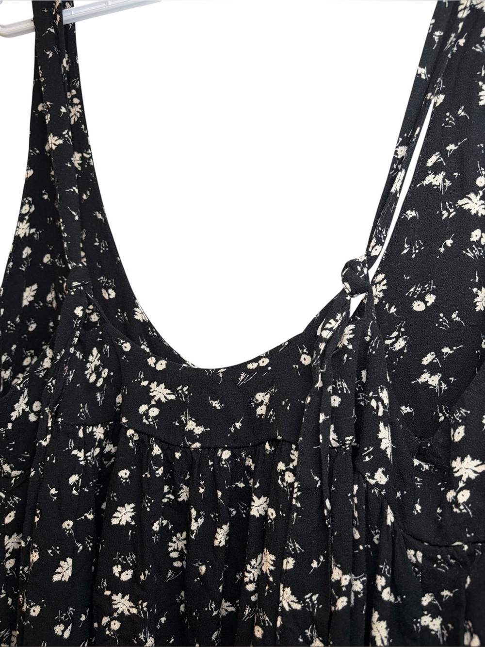 Free People Saturday Scooped Romper Dress in Black Combo Size XL Boho Summer - Picture 11 of 14